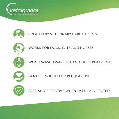 Vista 2 de Vetoquinol Champú medicado universal para perros, gatos y caballos, 16oz