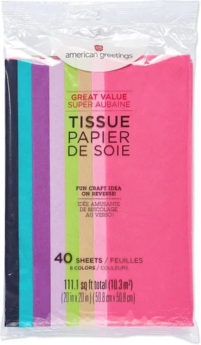 Vista 6 de American Greetings 40 hojas de 20 pulgadas x 20 pulgadas. Papel de seda en tono joya para todas las ocasiones