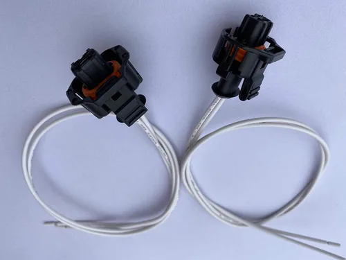 Vista 5 de Paquete de 2 conectores de inyector de combustible diésel para Chevrolet GMC 6.6L Duramax LLY LBZ LLM Diesel 2 cables Pigtail 88988963 PT2183