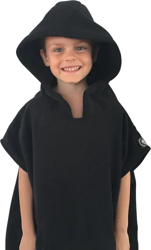 Vista 7 de Curve Bata de natación para niños, poncho de playa de surf en toalla con capucha 100% algodón con mangas ajustables (aguamarina, adolescente)