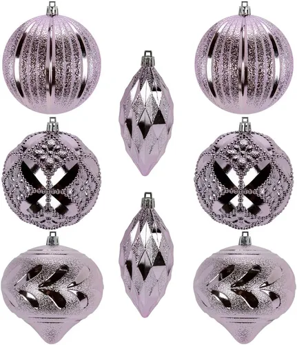 Vista 15 de 30 piezas de adornos de bola de árbol de Navidad irrompibles negros para decoración navideña