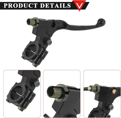 Vista 3 de PRO BAT Palanca de embrague izquierda de 7/8" (22mm) para manillar y cable de embrague con adaptador para motocicletas SSR Apollo de 50 cc, 70 cc