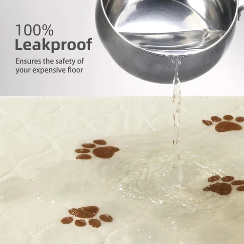 Vista 4 de PUPTECK Almohadillas lavables para orina para perros – Almohadillas impermeables reutilizables de entrenamiento para cachorros – Tapete de parto