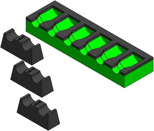 Vista 38 de MagAttach Organizadores de Extensión de Dados (1/2", Negro/Negro)