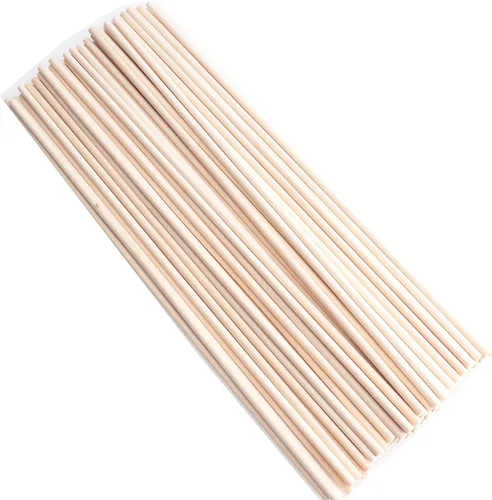 Vista 13 de 60 varillas de madera de 12 pulgadas de madera natural sin terminar para proyectos de manualidades, decoración del hogar, decoración del hogar