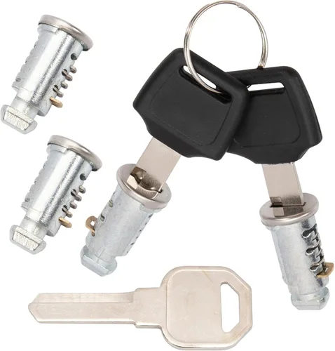 Vista 2 de Paquete de 4 núcleos de bloqueo para Thule, repuesto para núcleo de bastidor Thule, cilindro de llave para bloqueo de portabicicletas, cerradura