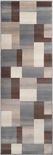 Superior alfombra de área de la colección diseñador Clifton, 8 mm de altura de apilado, con respaldo de yute, diseño geométrico contemporáneo Beige
