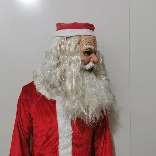 Vista 5 de WPOZD Green cosplay mask christmas decoration latex full face halloween props