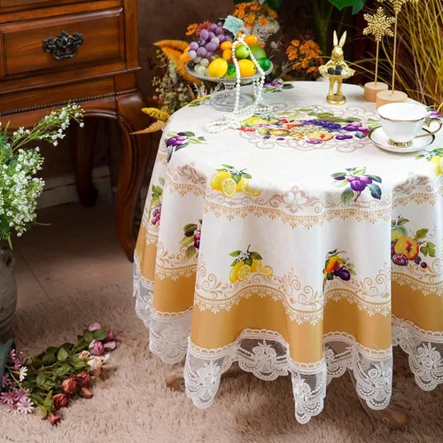 Vista 16 de SUTAVIA Mantel de Mesa Bordado con Encaje, Cubierta de Mesa Rectangular Estilo Granja, Mantel de Macramé Clásico Oblongo con Decoración Floral