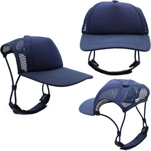 Vista 21 de DIY PupLid Trucker Hats (negro/blanco, XXS) - Sombrero de perro personalizable, lona en blanco para diseño personalizado, ajustable, protección