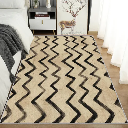Vista 3 de Minimalist Throw Rugs for Entryway 2x3, Modern Pattern Design Indoor Door Mat, Abstract Bedroom Kitchen Entrance Doormat, Non Slip, Washable (U78)