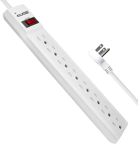Vista 8 de Digital Energy Regleta de protección contra sobretensiones de 8 tomas, 15 amperios, 1875 W, 125 V, protección contra sobretensiones 350 J, Negro