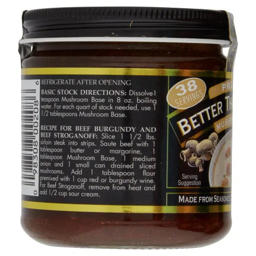 Vista 5 de Better Than Bouillon Base de hongos premium, hecha de hongos sazonados y concentrados, hace 9.5 cuartos de galón de caldo, 38 porciones, 8 onzas