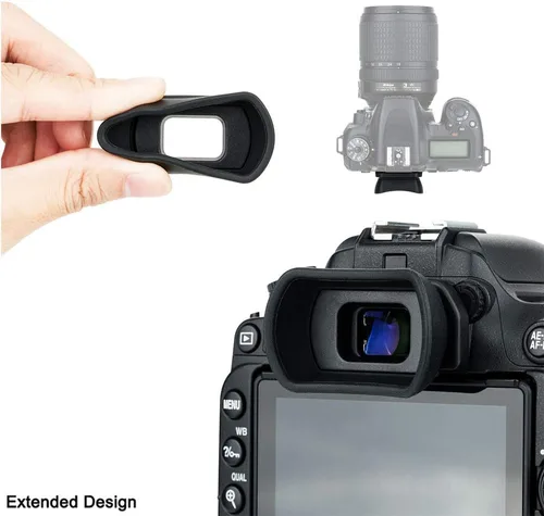 Vista 5 de JJC 2 tipos de visor ocular para Nikon D780 D750 D610 D3500 D3400 D5600 D5500 D7500 D7200, diseño largo suave + sombra de ojos original que