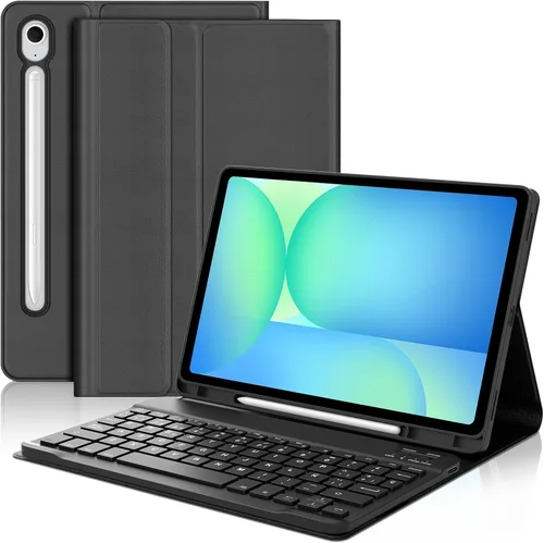 Vista 26 de Combo Touch - Funda con teclado táctil para Samsung Galaxy Tab S10 FE/S10 Lite/S9 FE de 10.9 pulgadas, teclado retroiluminado desmontable magnético