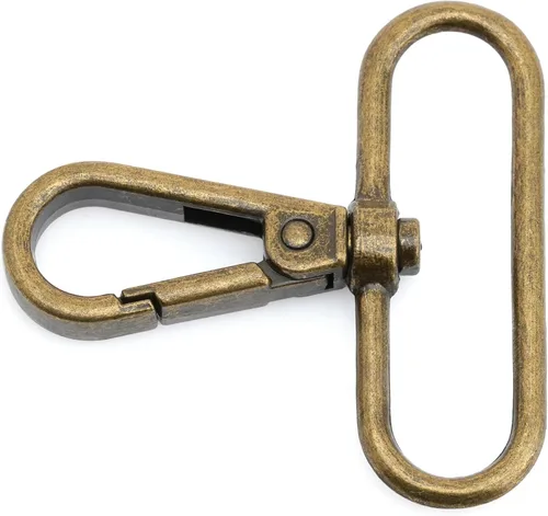 Vista 22 de CRAFTMEMORE Broches de langosta giratorios con gancho a presión, clips de moda, FS10, paquete de 10 (latón antiguo, 1 pulgada)