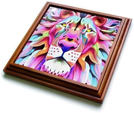 3dRose un arte de fantasía de león irreal de ensueño - Salvamanteles (trv-377653-1)