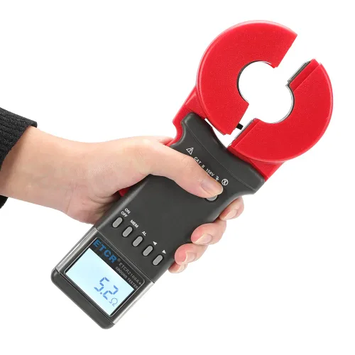 Vista 3 de Metro 0.01Ω-200Ω del probador de la resistencia de tierra de tierra de la abrazadera de Digitaces