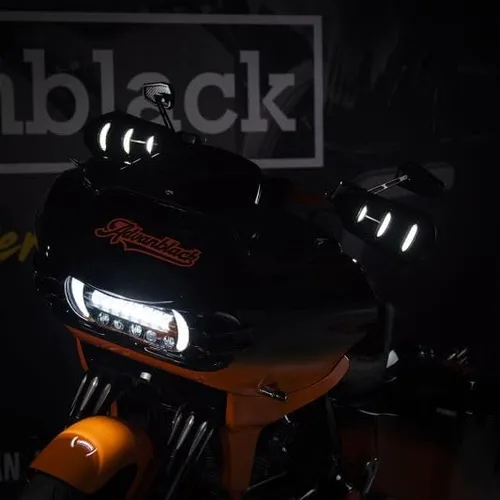 Vista 2 de Adavanblack - Guardia de mano con luces LED secuenciales y luces de marcha