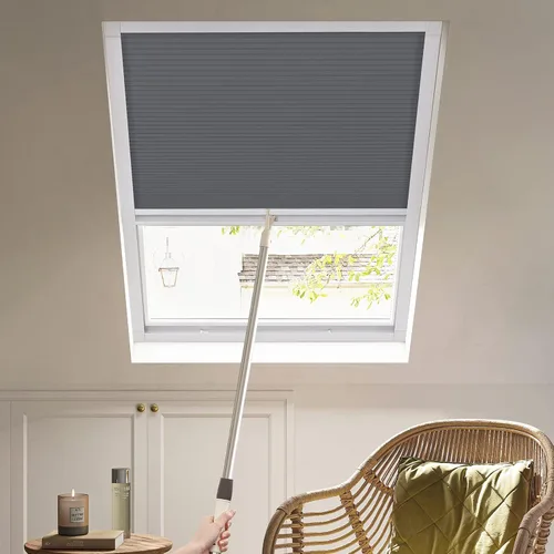 Vista 12 de MiLin Persianas opacas sin cordones para ventanas de techo, planos, diseño actualizado, muy fácil de instalar (100% negro opaco)