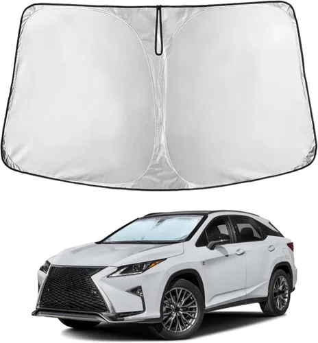 Vista 121 de EcoNour - Parasol plegable para parabrisas de Toyota Tacoma 2016-2025 2026, accesorios para camioneta de 2 puertas y 4 puertas, protector de visera