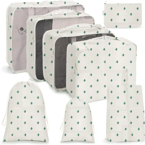 Vista 5 de JORMEY 8 paquetes de cubos de embalaje cubos de embalaje para maletas cubos de embalaje bolsa de almacenamiento de viaje bolsa de almacenamiento