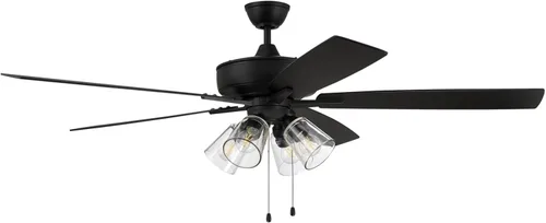 Vista 10 de Craftmade P104BNK5-52DWGWN Pro Plus Ventilador de techo de 52 pulgadas con luces LED y cadena de tracción, 5 cuchillas reversibles de madera