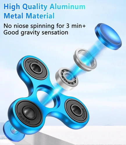 Vista 2 de ATESSON Juguete Fidget Spinner Ultra Durable Rodamiento de Acero Inoxidable de Alta Velocidad 2-5 Minutos de Giro Precisión Material de Latón Mano