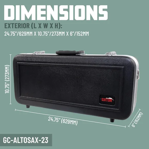 Vista 6 de Gator Cases Andante Series GC-ALTOSAX-23 - Carcasa rígida para saxofón alto (ABS moldeado)