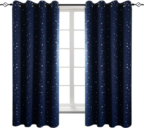 Vista 70 de BGment Cortinas cortas para ventanas, cortinas opacas pequeñas de 45 pulgadas para dormitorio, cortinas de oscurecimiento de habitación