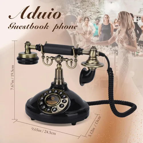 Vista 6 de Libro de visitas de audio negro, alternativa de libro de visitas de boda vintage, libro de invitados Polaroid con audio para boda, baby shower