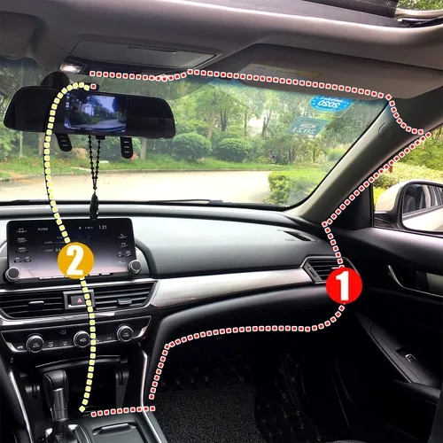 Vista 7 de YQMAJIM Cable de carga para cámara de salpicadero, mini USB de 6.5 pies, espejo de cámara de salpicadero, cable de alimentación GPS, compatible