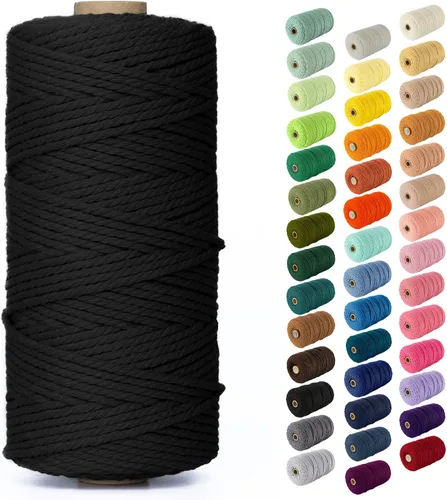 Vista 78 de Nook Theory Hilo de macramé de 3mm 109 yardas - Cuerda de macramé suave de 4mm, 5mm perfecta para nudos - Suministros de macramé para colgadores