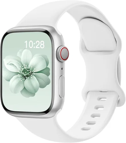 Vista 12 de SuperNaNa - Correa de silicona deportiva compatible con bandas de Apple Watch de 40mm 38mm 41mm 44mm 45mm 42mm 49mm, unisex, correa de muñeca