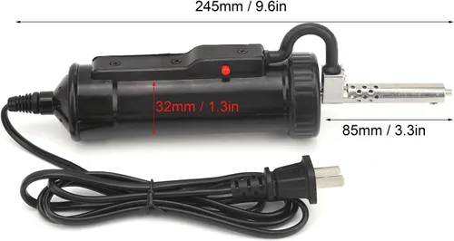Vista 2 de Soldador eléctrico 30W Bomba desoldadora con tres boquillas Enchufe estadounidense AC110V para reparación de placas de circuito y mantenimiento