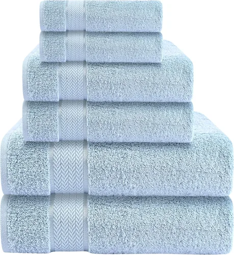 Vista 43 de Toallas de baño de lujo, 100% algodón, ultra suaves, de felpa, gruesas, esponjosas, altamente absorbentes, de secado rápido, para el hogar