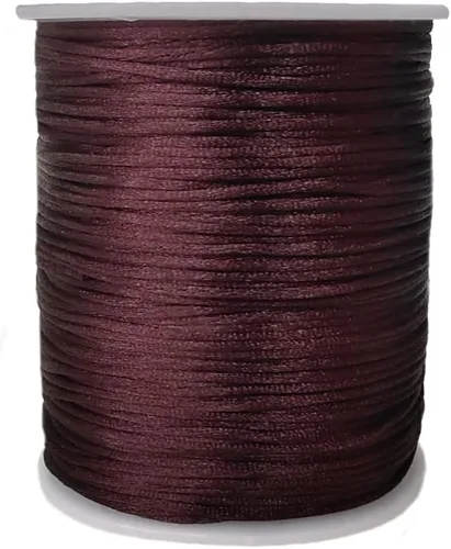 Vista 14 de 1.5 mm x 110 yardas de cordón de satén de nailon para abalorios, hilo trenzado para nudos chinos afortunados, macramé, collares y pulseras de cola