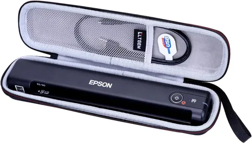 LTGEM - Funda rígida para Epson Workforce ES-50/55R/60W/65WR y DS-30/70/80 y Epson RapidReceipt RR-60/70W escáner de documentos portátil