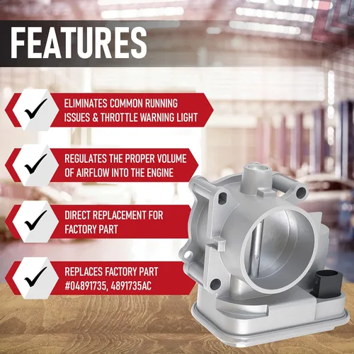 Vista 3 de Cuerpo de acelerador electrónico – Compatible con Chrysler, Jeep y Dodge 2.0L y 2.4L – 200, Sebring, Avenger, Caliber, Journey, Compass y Patriot