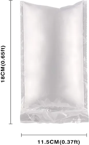 Vista 4 de Película de cojín de aire 72002 - Rollo de embalaje de bolsas de burbujas de aire, 1 rollo de embalaje de 7.874 in x 3.937 in x 656.2 ft x 0.001 in