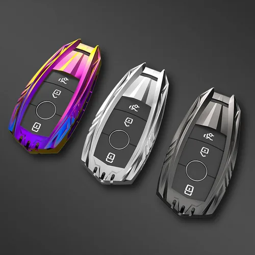 LAVIYE Car Zinc Alloy Key Case Cover，for Mercedes Benz AMG A C E S Series E200L E300L C260L E260 W204 W212 W176 CLA GLA Car Acessories