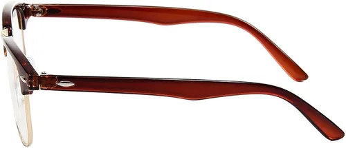 Vista 2 de Shiratori Nuevas gafas de lente transparentes sin borde de medio marco vintage de moda