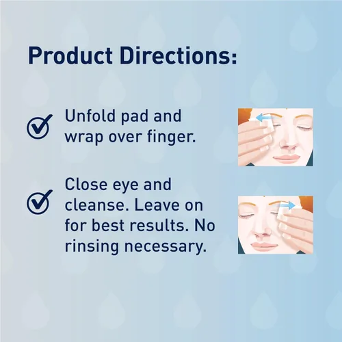 Vista 4 de OCuSOFT Lid Scrub PLUS - Toallitas para párpados prehumedecidas de uso continuo para condiciones moderadas a graves - Limpiador de párpados