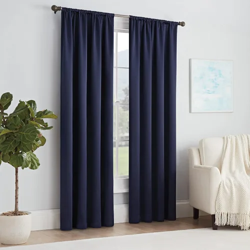 Vista 24 de ECLIPSE Cortina Thermapanel sólida moderna con bolsillo para cortinero para oscurecer la habitación, para dormitorio (1 panel), 54" x 84