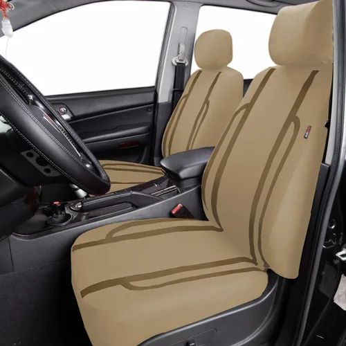 Vista 3 de Flying Banner Fundas para asiento de coche, juego completo, transpirable, deportivas, a la moda, para asiento delantero y trasero, con división