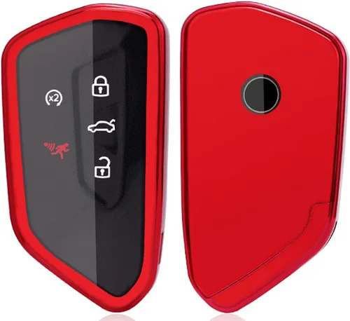 Vista 6 de Horande Funda protectora de TPU suave para llavero VW ID3 ID4 MK8 Golf 8 GTI Skoda Octavia sin llave (azul)