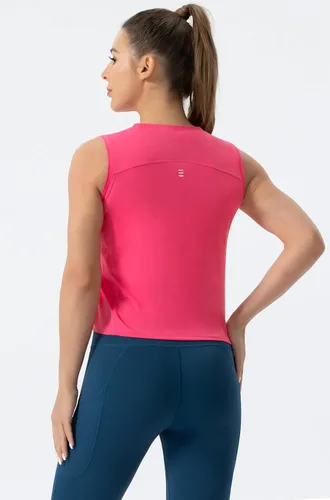 Vista 3 de THE GYM PEOPLE Tops de entrenamiento para mujer en seda de hielo de secado rápido sin mangas
