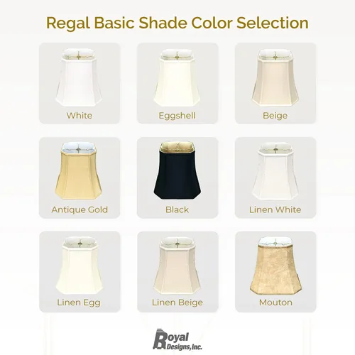Vista 5 de Royal Designs BS-716UT-8BG - Pantalla básica para lámpara de mesa, color beige, 4.5 x 8 x 6.5 pulgadas, color beige