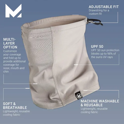 Vista 2 de MISSION All Season Cooling Neck Gaiter Ski Mask For Men And Women, UPF 50