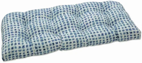 Vista 9 de Pillow Perfect Indoor Alauda - Cojín de porcelana para columpio, para exteriores, 48 x 18 x 5 pulgadas, color azul